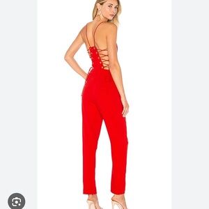 by the way. Kathleen Strappy Red Jumpsuit